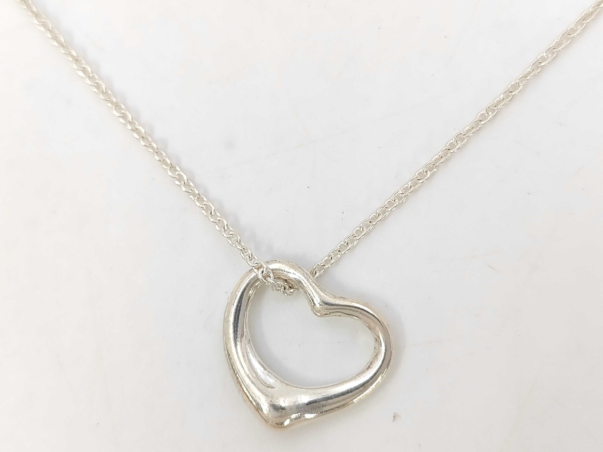 Tiffany & Co. Tiffany Open Heart SV925 Necklace 3.39g Necklace