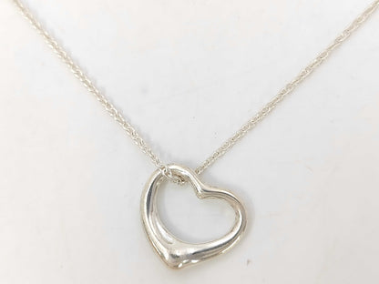 Tiffany & Co. Tiffany Open Heart SV925 Necklace 3.39g Necklace