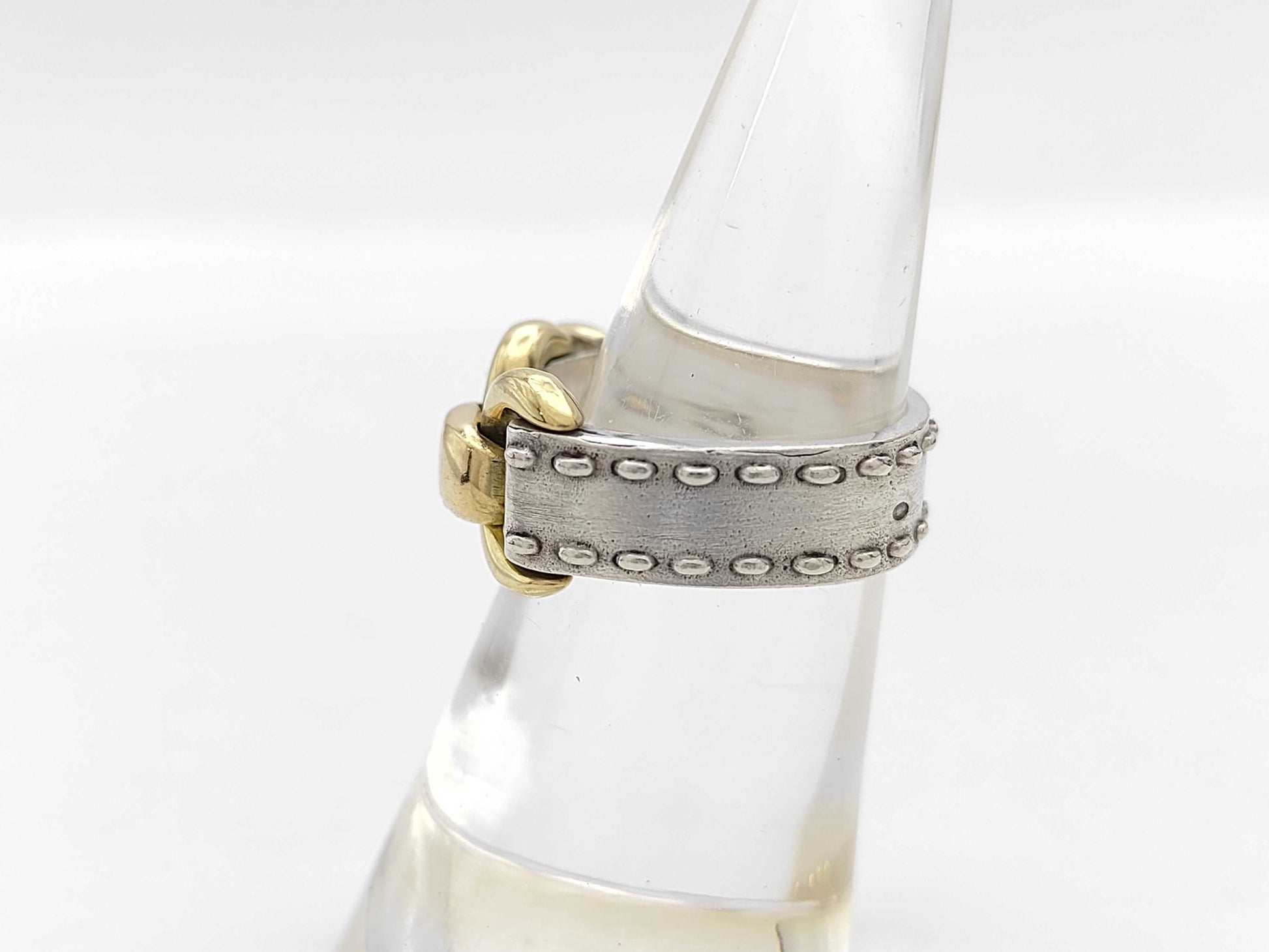 HERMES Montevideo Ring, K18/SV925, 8.7g, Combination Ring #53, Accessories: Box, Ring