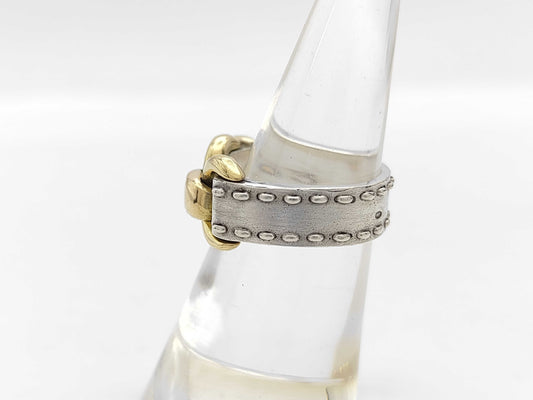 HERMES Montevideo Ring, K18/SV925, 8.7g, Combination Ring #53, Accessories: Box, Ring