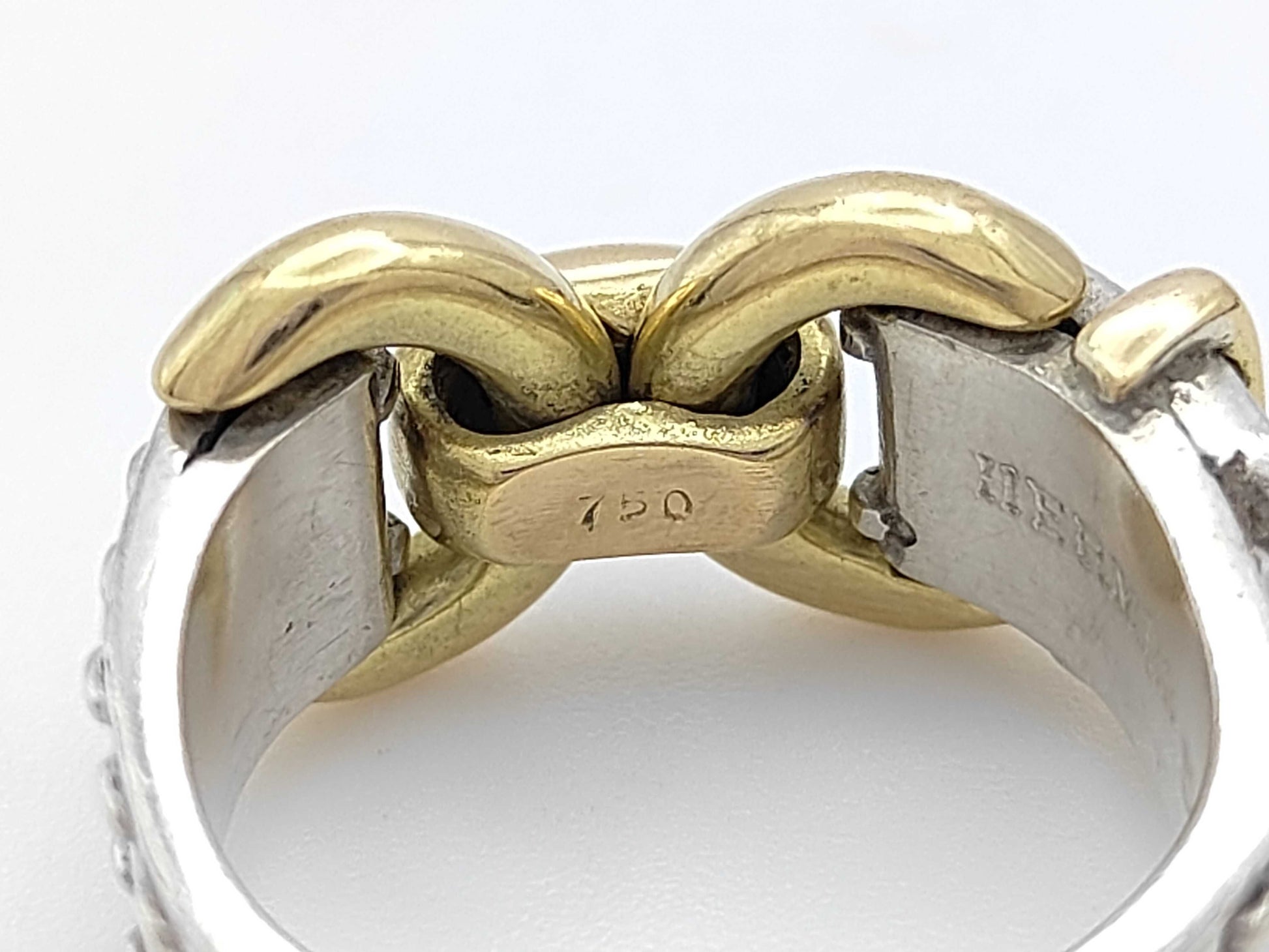 HERMES Montevideo Ring, K18/SV925, 8.7g, Combination Ring #53, Accessories: Box, Ring