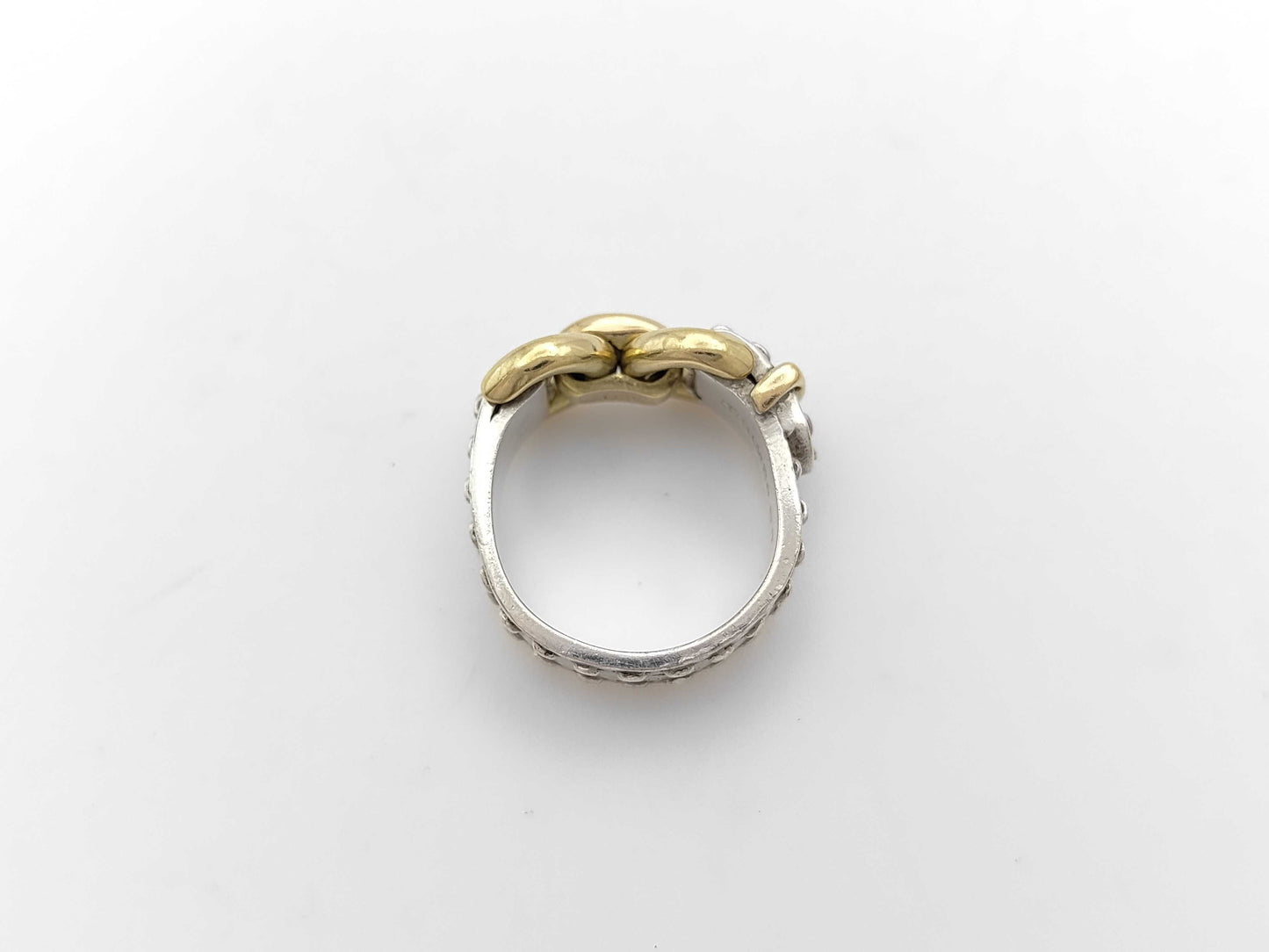 HERMES Montevideo Ring, K18/SV925, 8.7g, Combination Ring #53, Accessories: Box, Ring