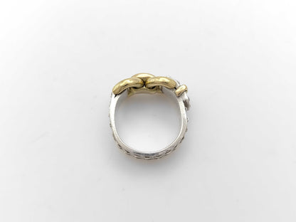 HERMES Montevideo Ring, K18/SV925, 8.7g, Combination Ring #53, Accessories: Box, Ring