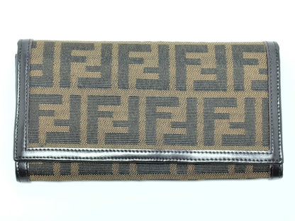 FENDI Zucca pattern Fendi Zucca bifold long wallet