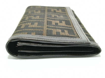 FENDI Zucca pattern Fendi Zucca bifold long wallet
