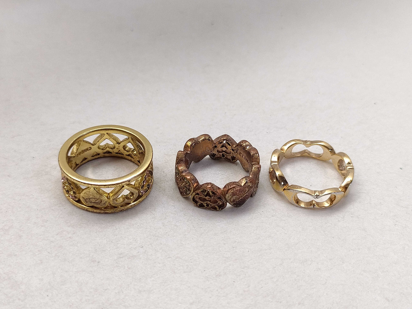 COACH 3-piece ring set