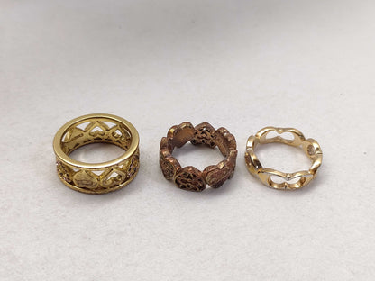 COACH 3-piece ring set