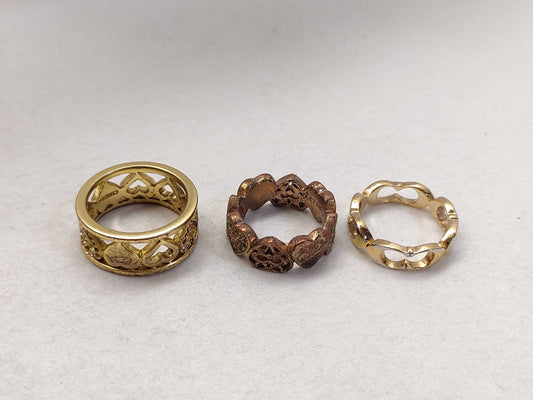 COACH 3-piece ring set