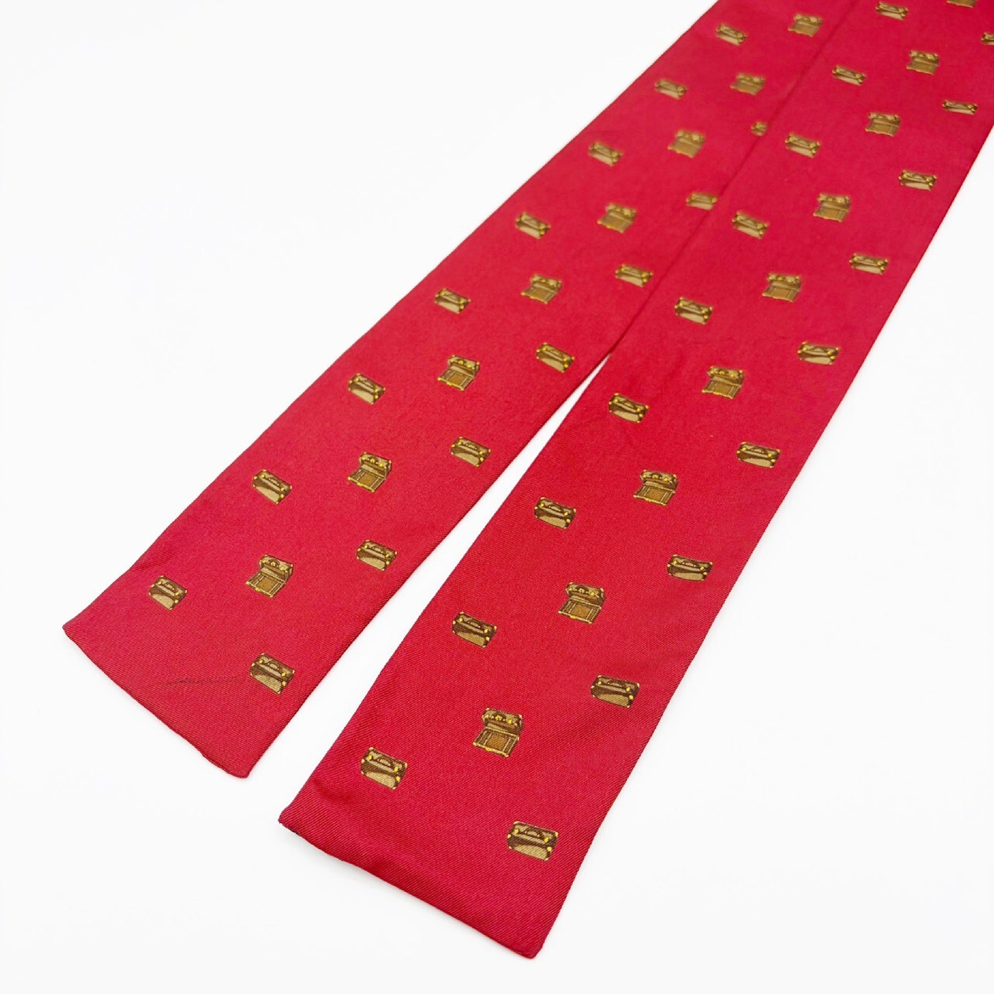 LOUIS VUITTON Bandeau Trunk Pattern Scarf Red Other Accessories
