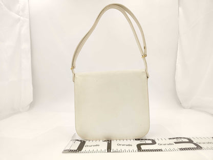 GUCCI Old GUCCI White Leather Shoulder Bag