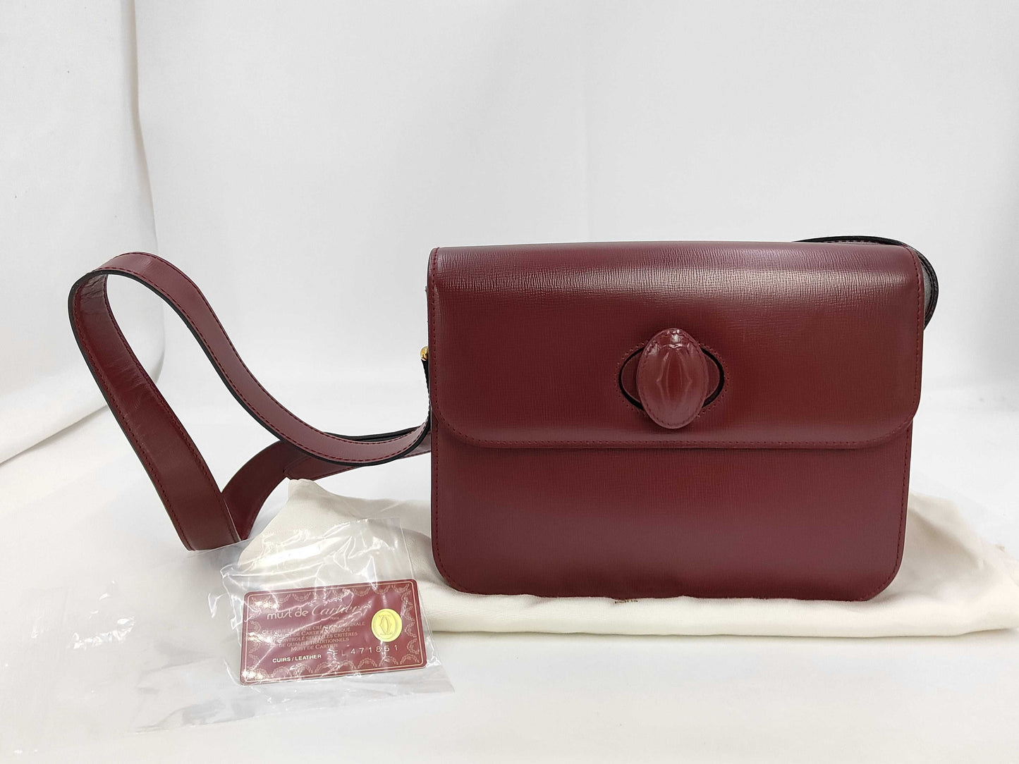 Cartier Must Line Turnlock Shoulder Bag, Bordeaux