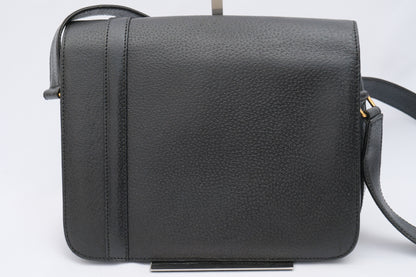 GUCCI Old Gucci Suede Saddle Bag Vintage Black Shoulder Bag