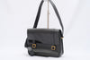 GUCCI Old Gucci Suede Saddle Bag Vintage Black Shoulder Bag