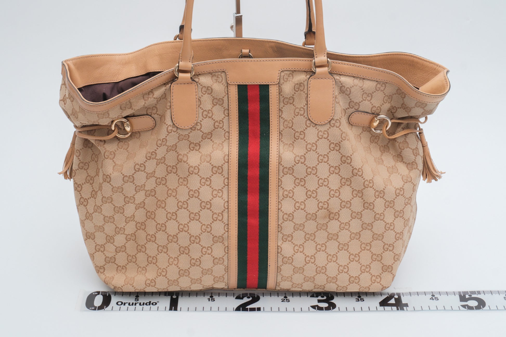 GUCCI GG Sherry Line Horsebit Tote Bag