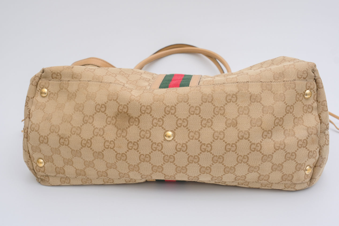 GUCCI GG Sherry Line Horsebit Tote Bag
