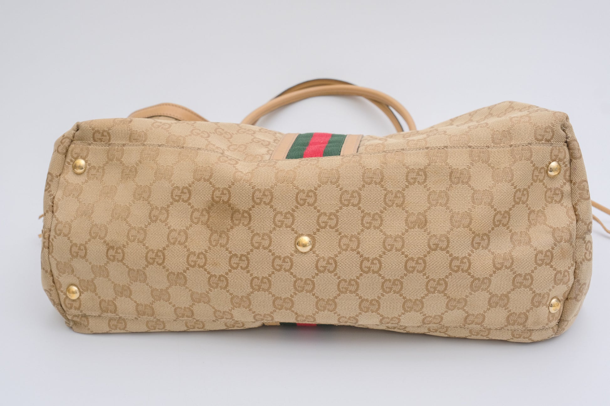 GUCCI GG Sherry Line Horsebit Tote Bag