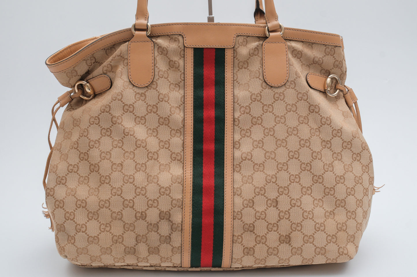 GUCCI GG Sherry Line Horsebit Tote Bag