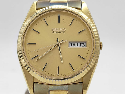 SEIKO 7N43-8110 311393 Quartz Gold Dial Men's Watch