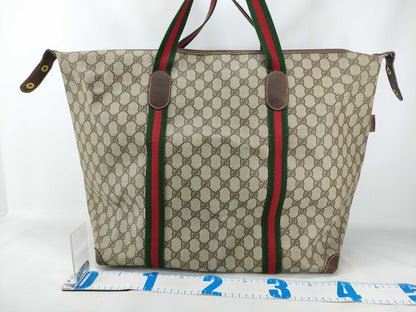 GUCCI GG Supreme Gucci Old Gucci GG Supreme Sherry Boston Tote Bag