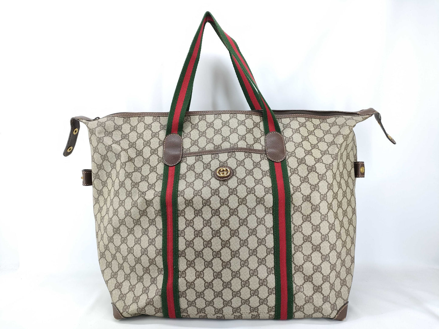 GUCCI GG Supreme Gucci Old Gucci GG Supreme Sherry Boston Tote Bag