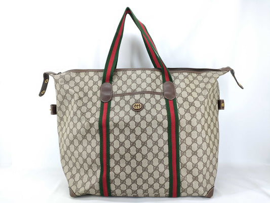 GUCCI GG Supreme Gucci Old Gucci GG Supreme Sherry Boston Tote Bag