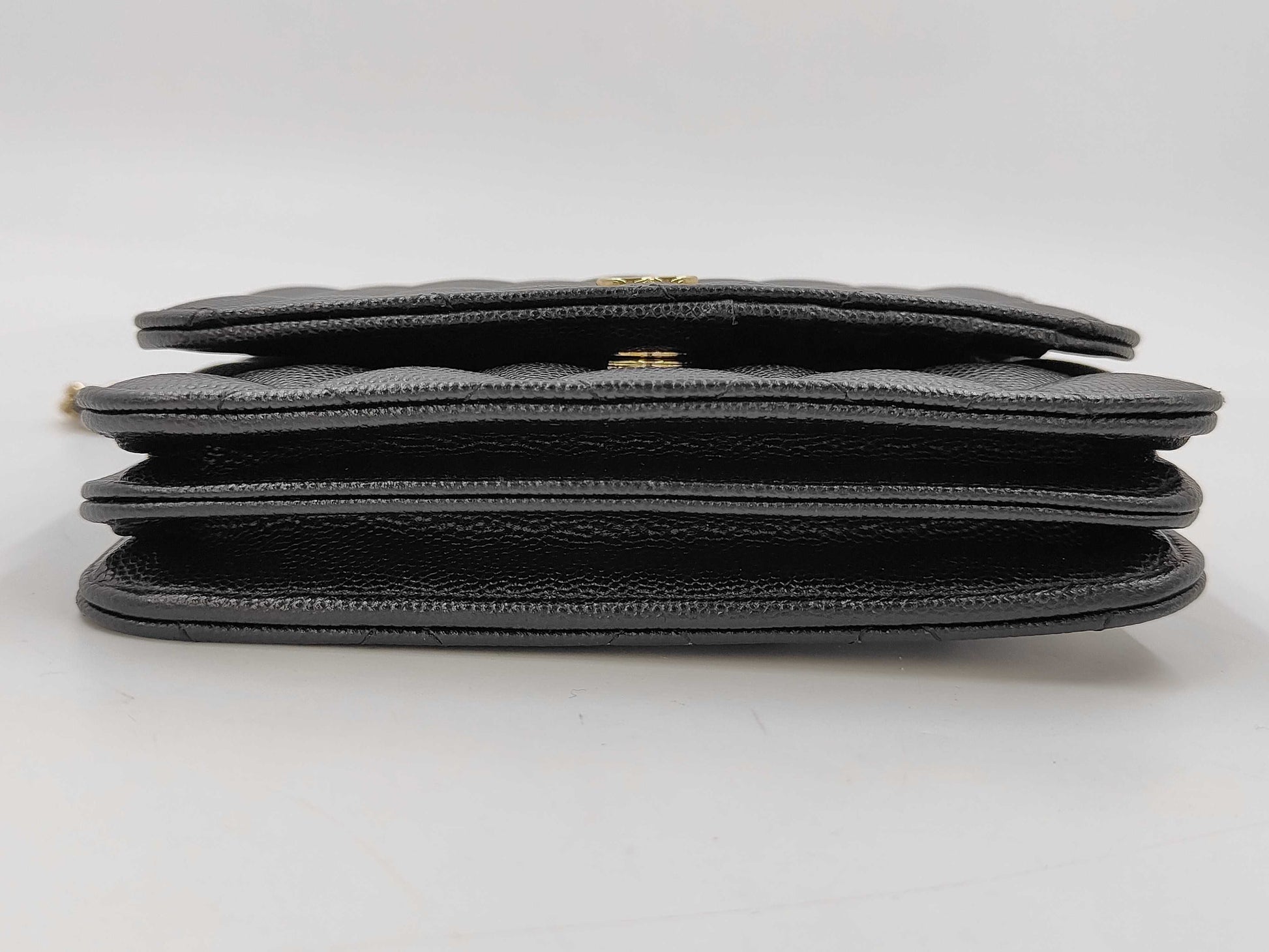 CHANEL CHANEL Black Caviar Skin Mini Matelasse Chain Shoulder Bag