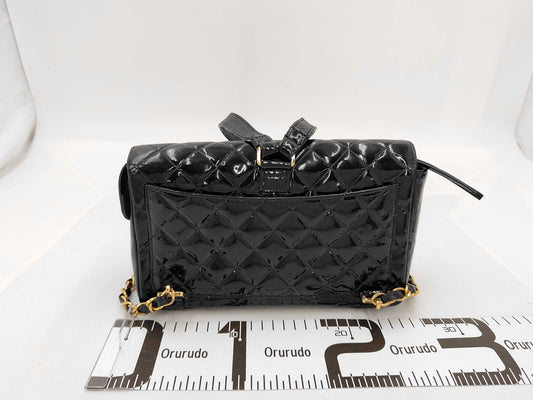 CHANEL Patent Enamel Matelasse Shoulder Bag