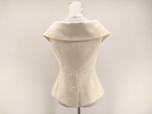 Dior Off-the-Shoulder Double-Breasted French Sleeve Jacket