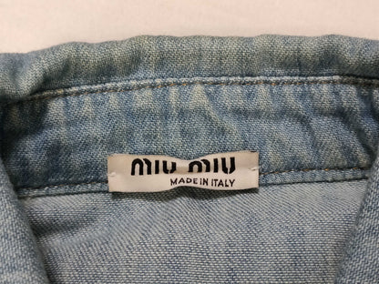 Miu Miu Bubble Sleeve Denim Shirt