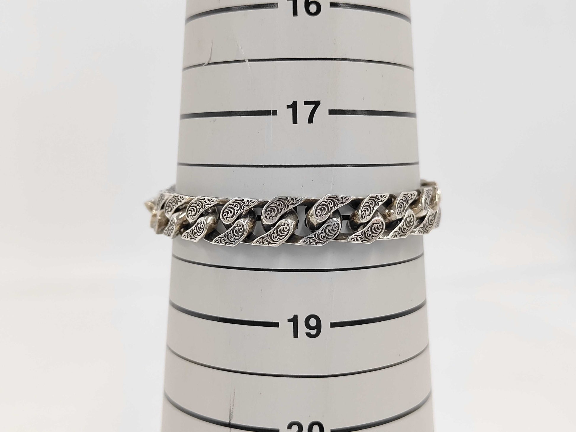 GUCCI Interlocking G Arabesque Bracelet, Ag925, 35.7g, Bracelet/Bangle