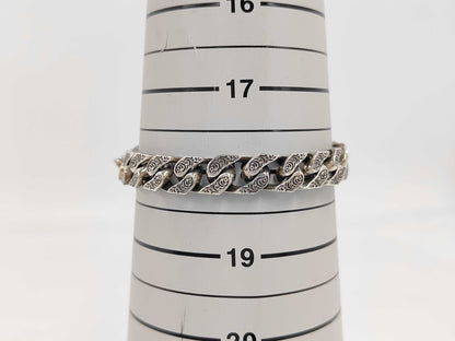 GUCCI Interlocking G Arabesque Bracelet, Ag925, 35.7g, Bracelet/Bangle