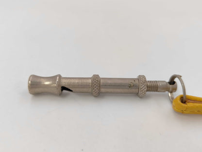 HERMES Sifre Whistle Necklace Leather Yellow Necklace