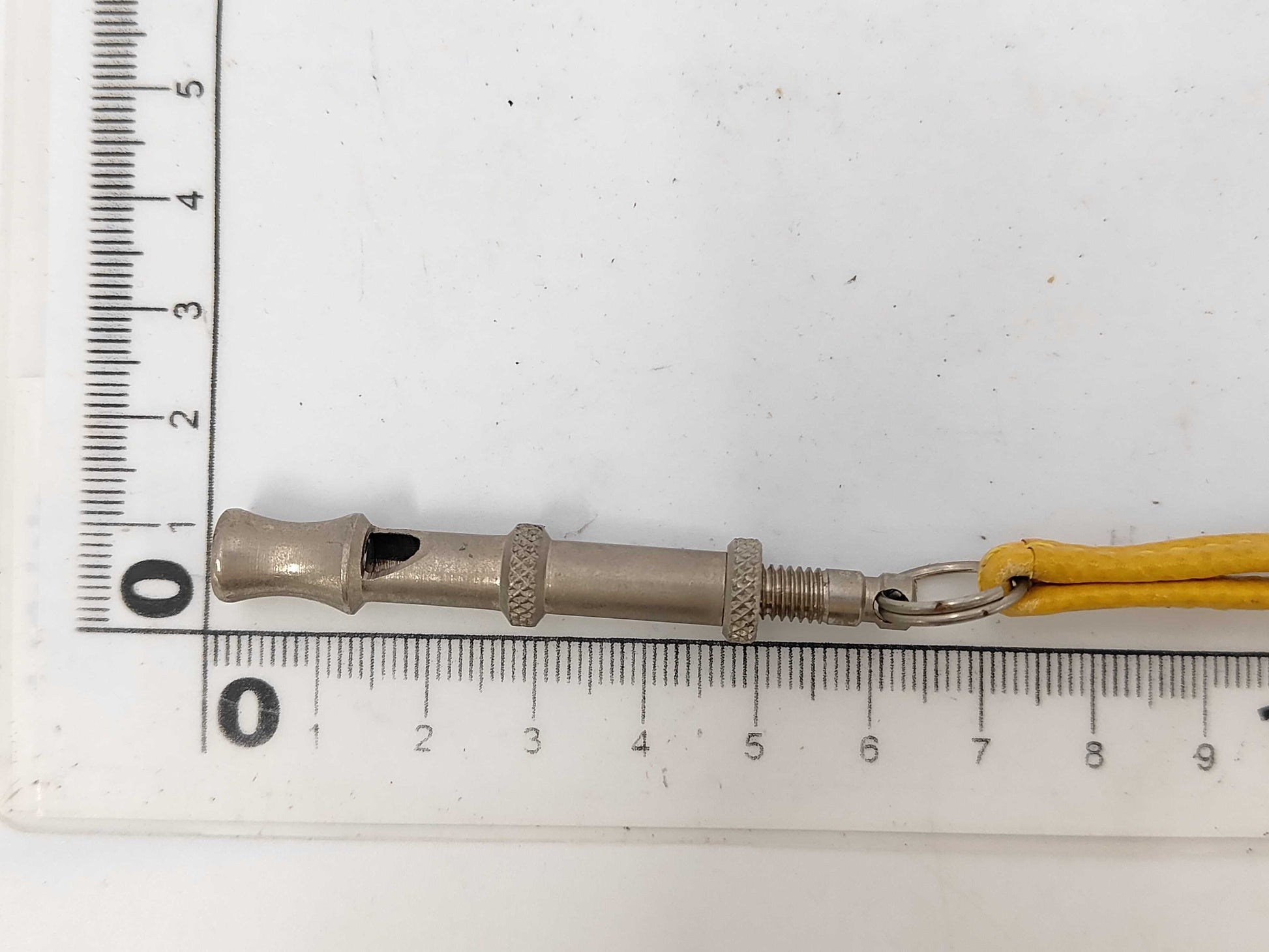 HERMES Sifre Whistle Necklace Leather Yellow Necklace