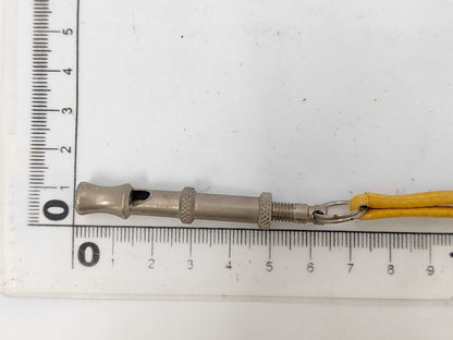 HERMES Sifre Whistle Necklace Leather Yellow Necklace