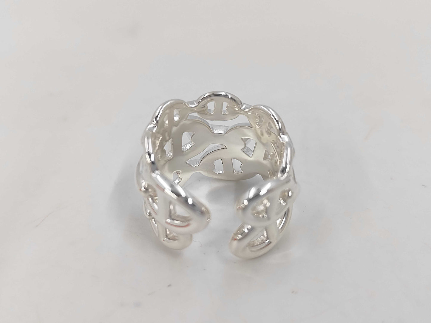 HERMES Chaine d'Ancre Enchaine Ring 925 GM 14.9g Ring