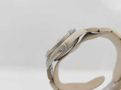 ROLEX 15210 W219439 Black Dial Oyster Bracelet Boys' Watch