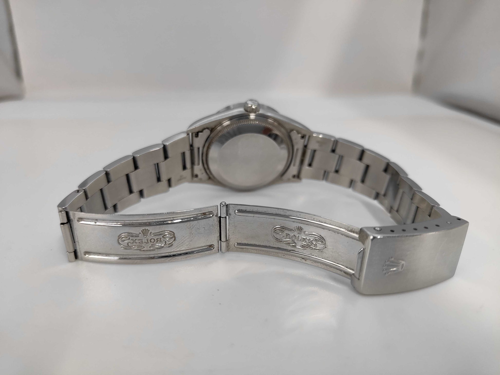 ROLEX 15210 W219439 Black Dial Oyster Bracelet Boys' Watch