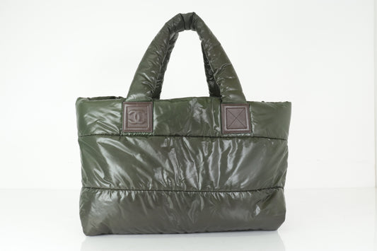 CHANEL Coco Cocoon Tote Bag Khaki 13 Series Tote Bag