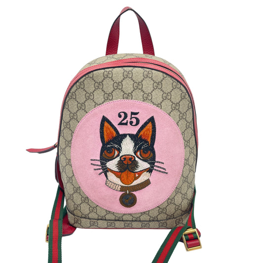 GUCCI GG Supreme Bosco Dog Backpack