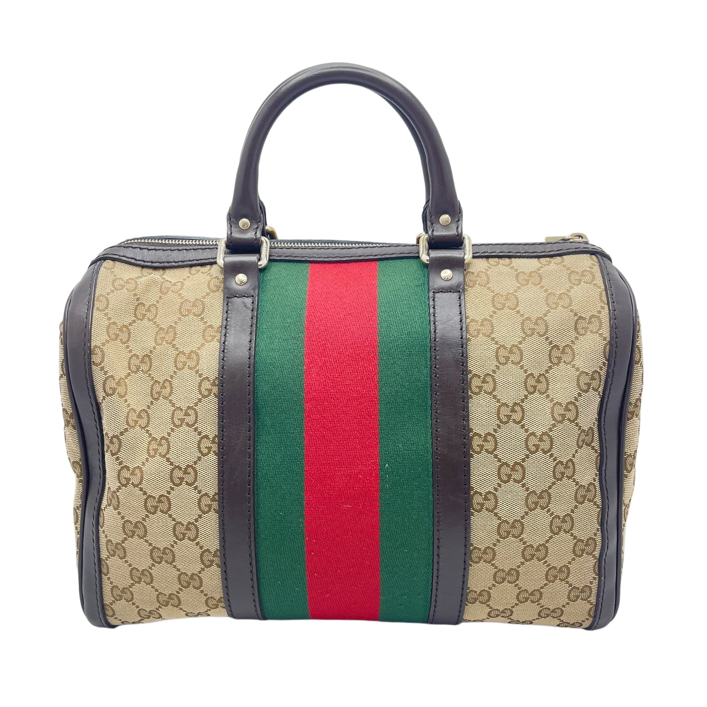 GUCCI Gucci Canvas Sherry Line Boston Bag