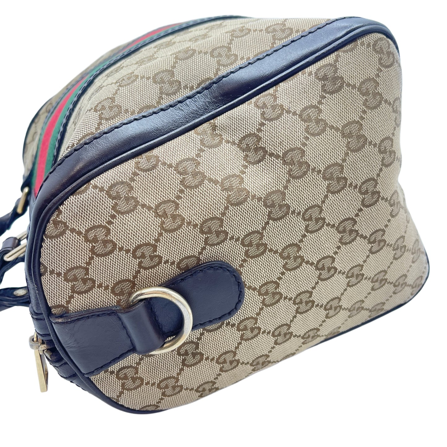 GUCCI Gucci Canvas Sherry Line Boston Bag
