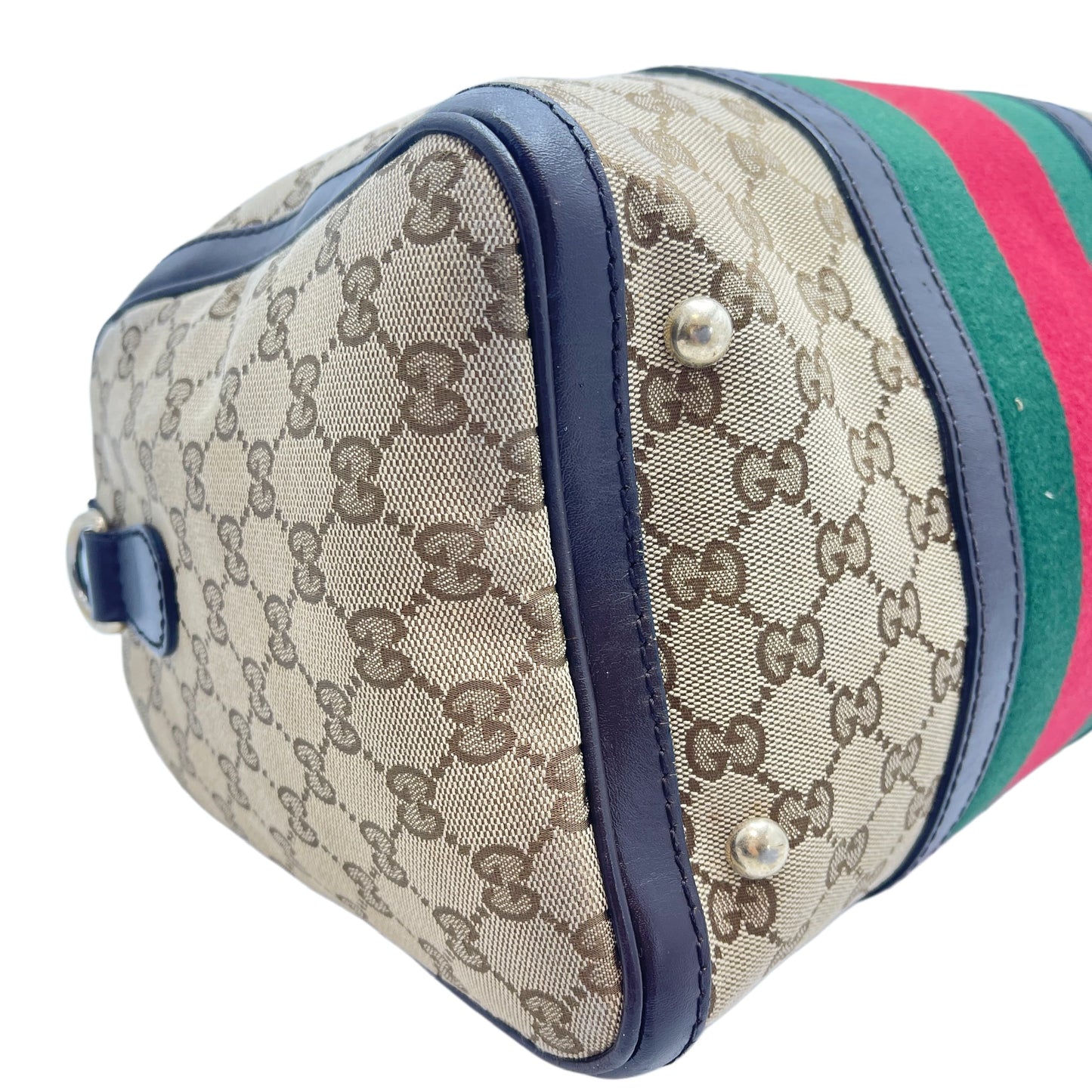 GUCCI Gucci Canvas Sherry Line Boston Bag