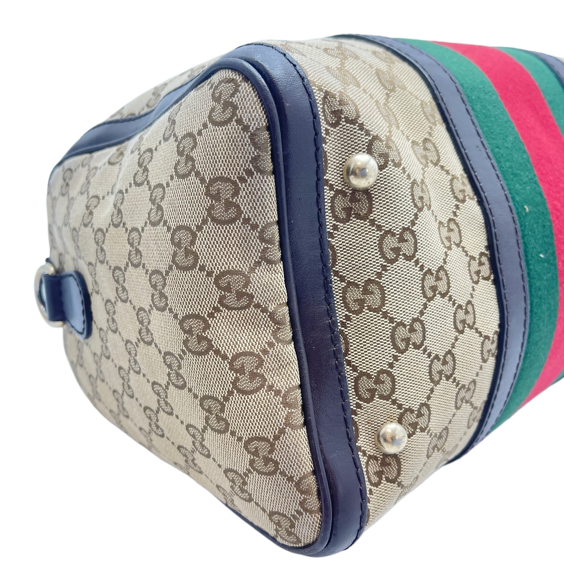 GUCCI Gucci Canvas Sherry Line Boston Bag
