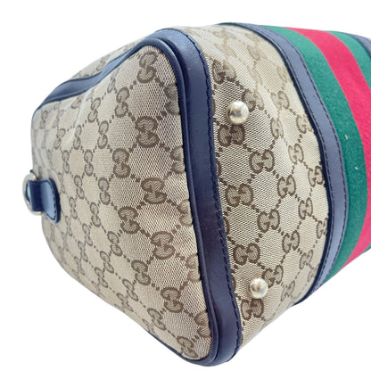 GUCCI Gucci Canvas Sherry Line Boston Bag