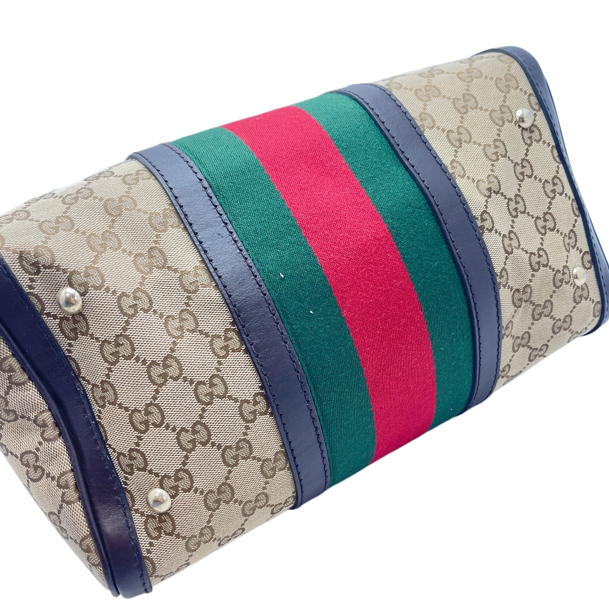 GUCCI Gucci Canvas Sherry Line Boston Bag