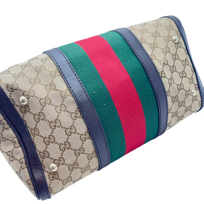GUCCI Gucci Canvas Sherry Line Boston Bag