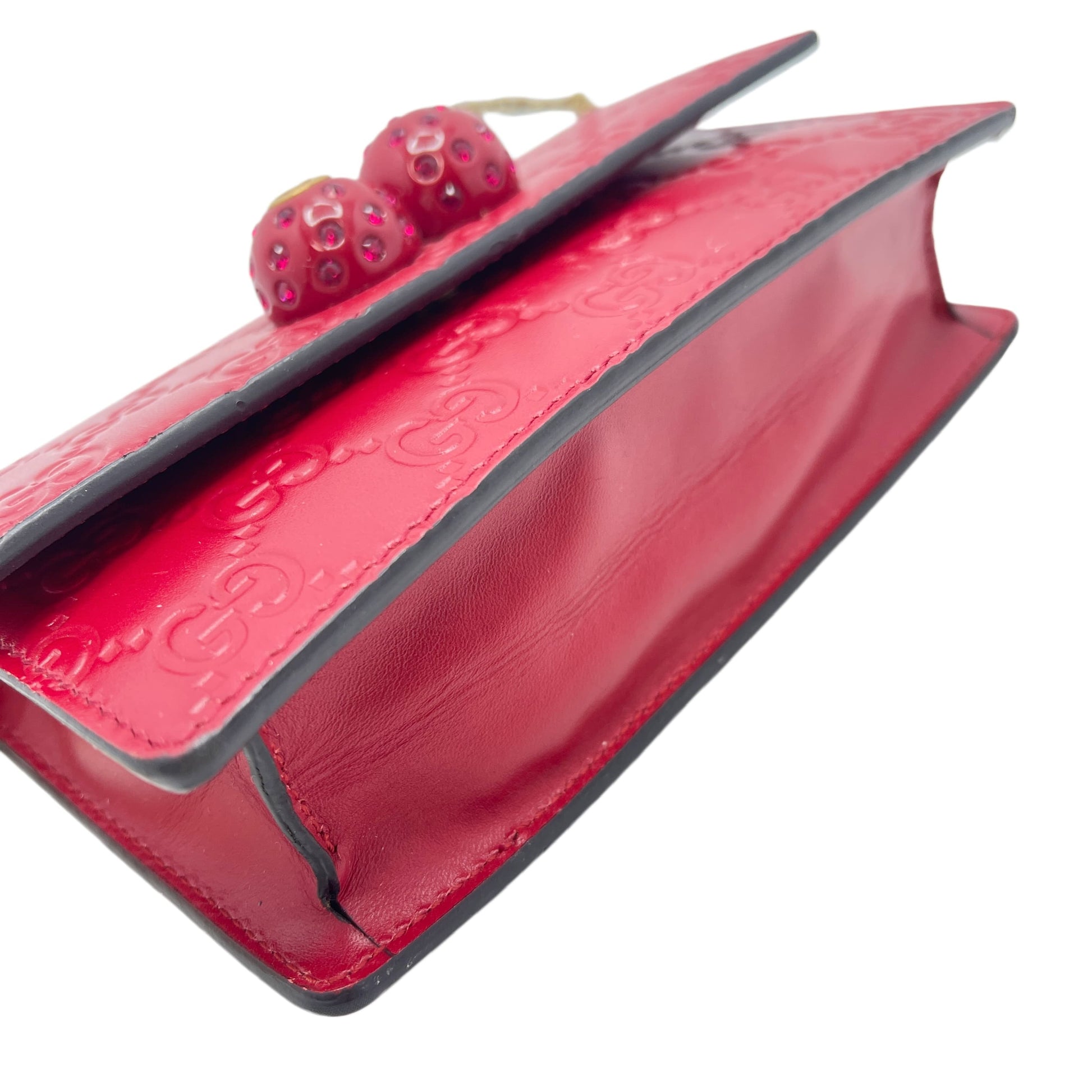 GUCCI Guccissima Cherry Mini Chain Shoulder Bag