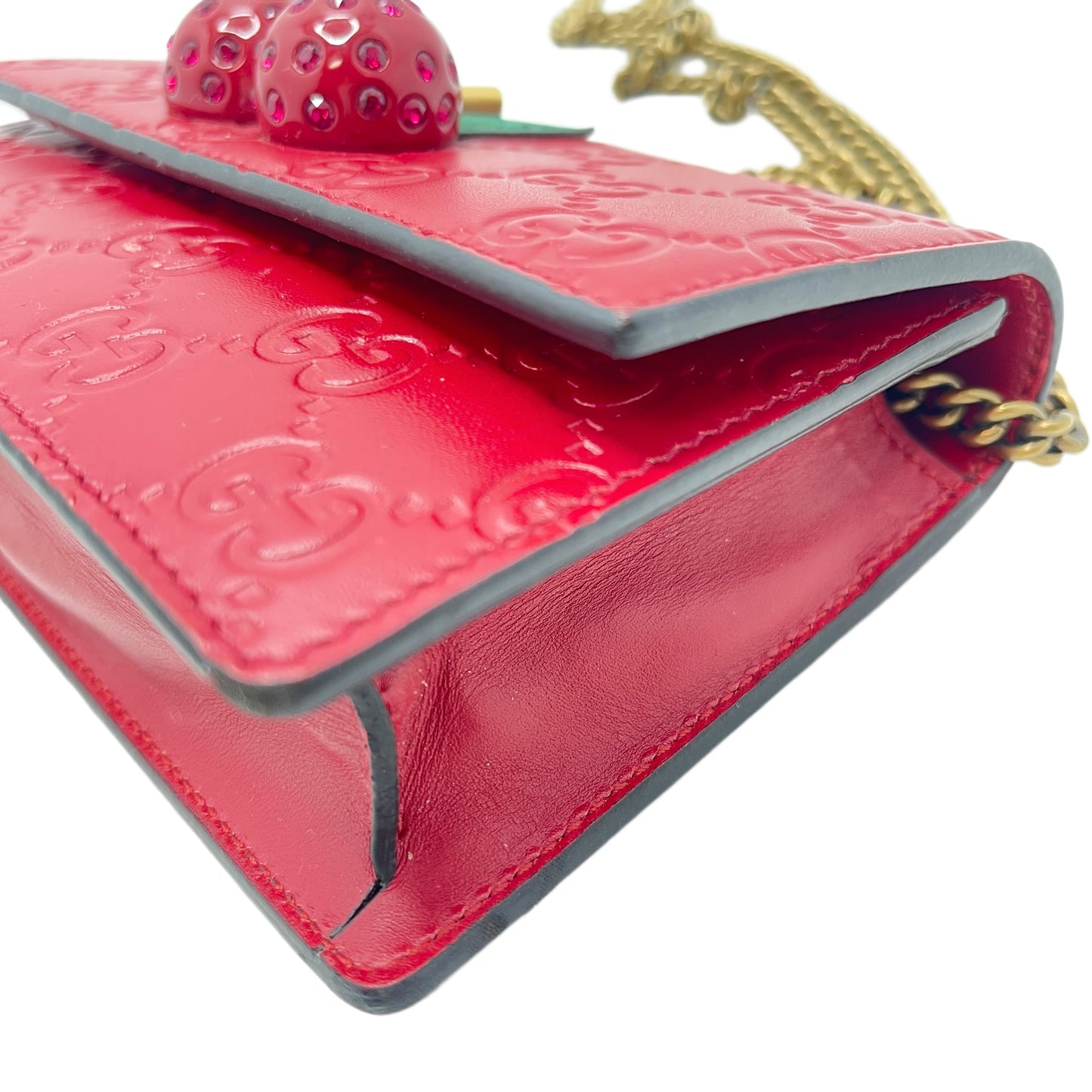 GUCCI Guccissima Cherry Mini Chain Shoulder Bag