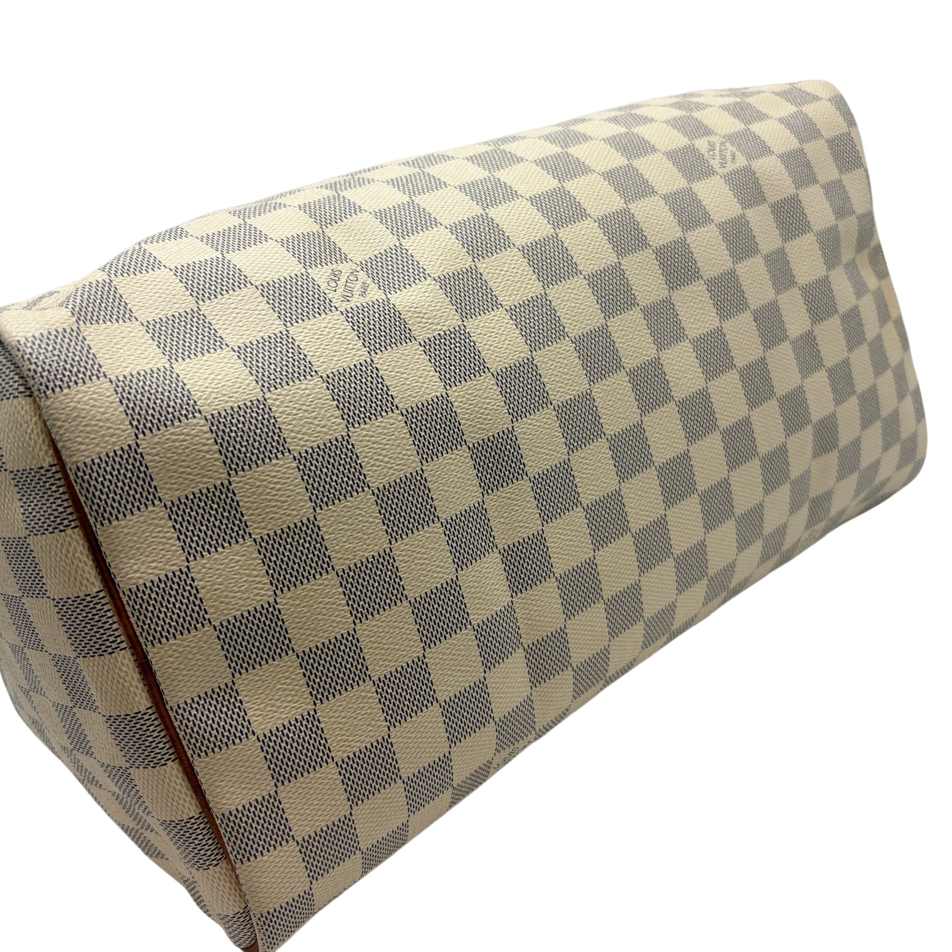 LOUIS VUITTON Damier Azur Speedy 30 Handbag Boston Bag