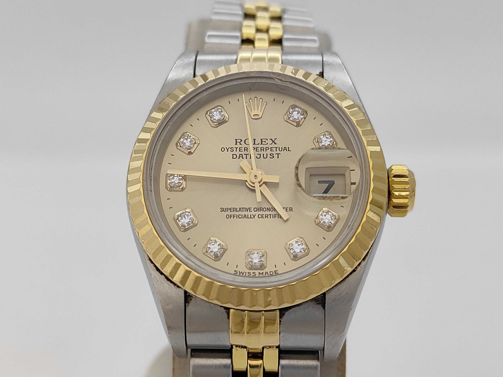 ROLEX 69173G T985762 Champagne Dial Jubilee Bracelet Unoperated Women's Watch